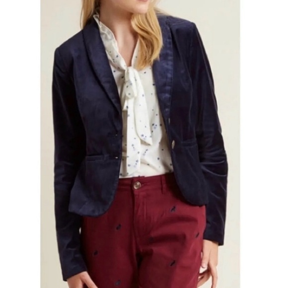 ModCloth Velvet Navy Blazer - Picture 8 of 10